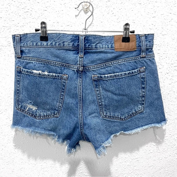 Aeropostale BOYFRIEND Blue Distressed Jean Shorts 6R - Picture 5 of 6